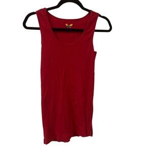 No Boundaries Red Ribbed Tank Top Size Largee 11/13